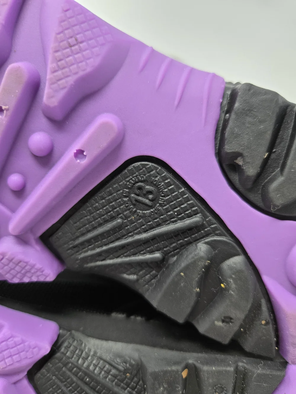 Kamik Girls' Winter Snow Boots - Gray with Purple Trim - Size Girl's Youth 13